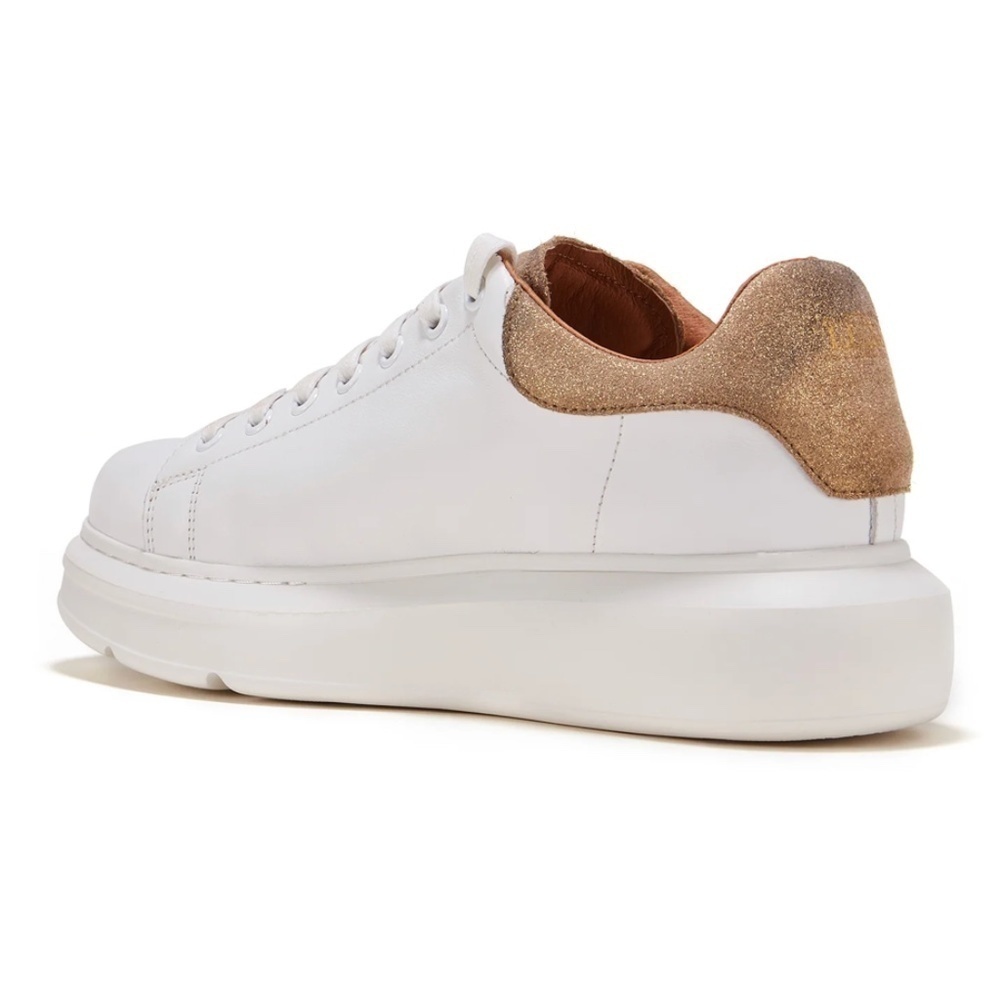 Australia Luxe Leen White/Antique Gold Sneakers with Shearling Lining Sz 9 - NWT - Picture 5 of 5